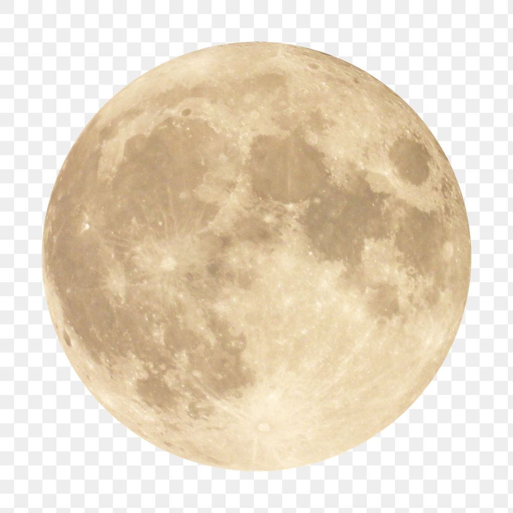 Full moon png sticker, transparent background