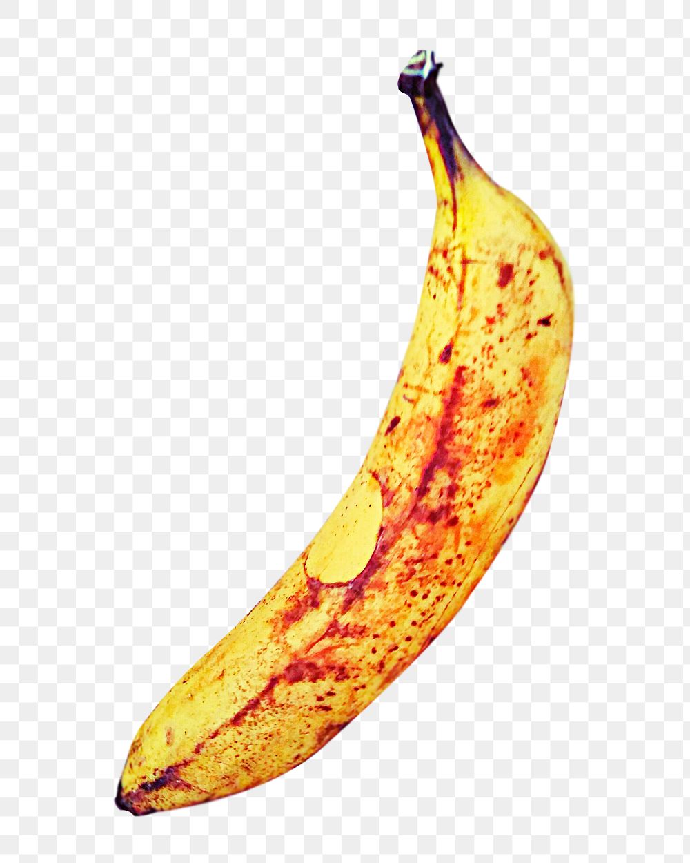 Ripe yellow banana png sticker, transparent background