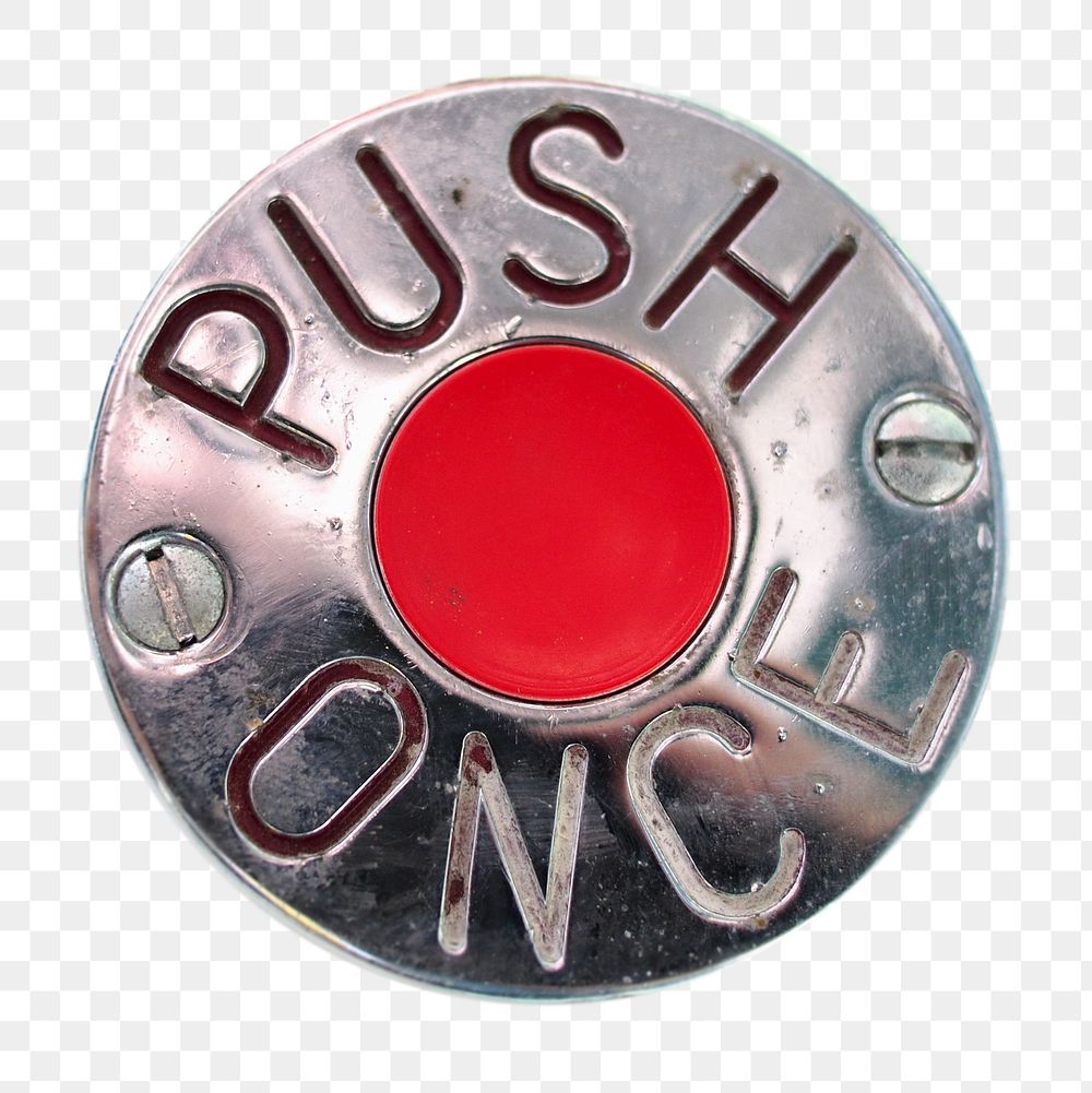 Push button png sticker, transparent background