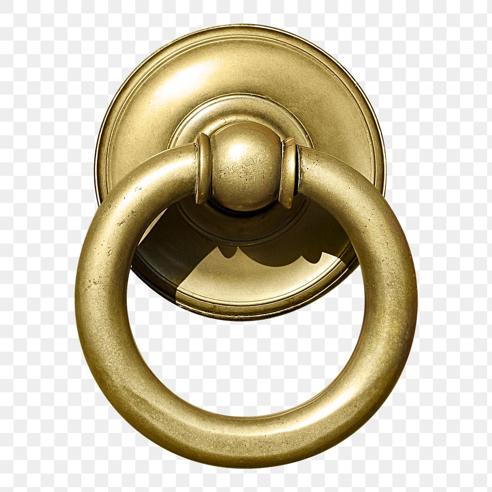 Brass doorknob png , transparent background
