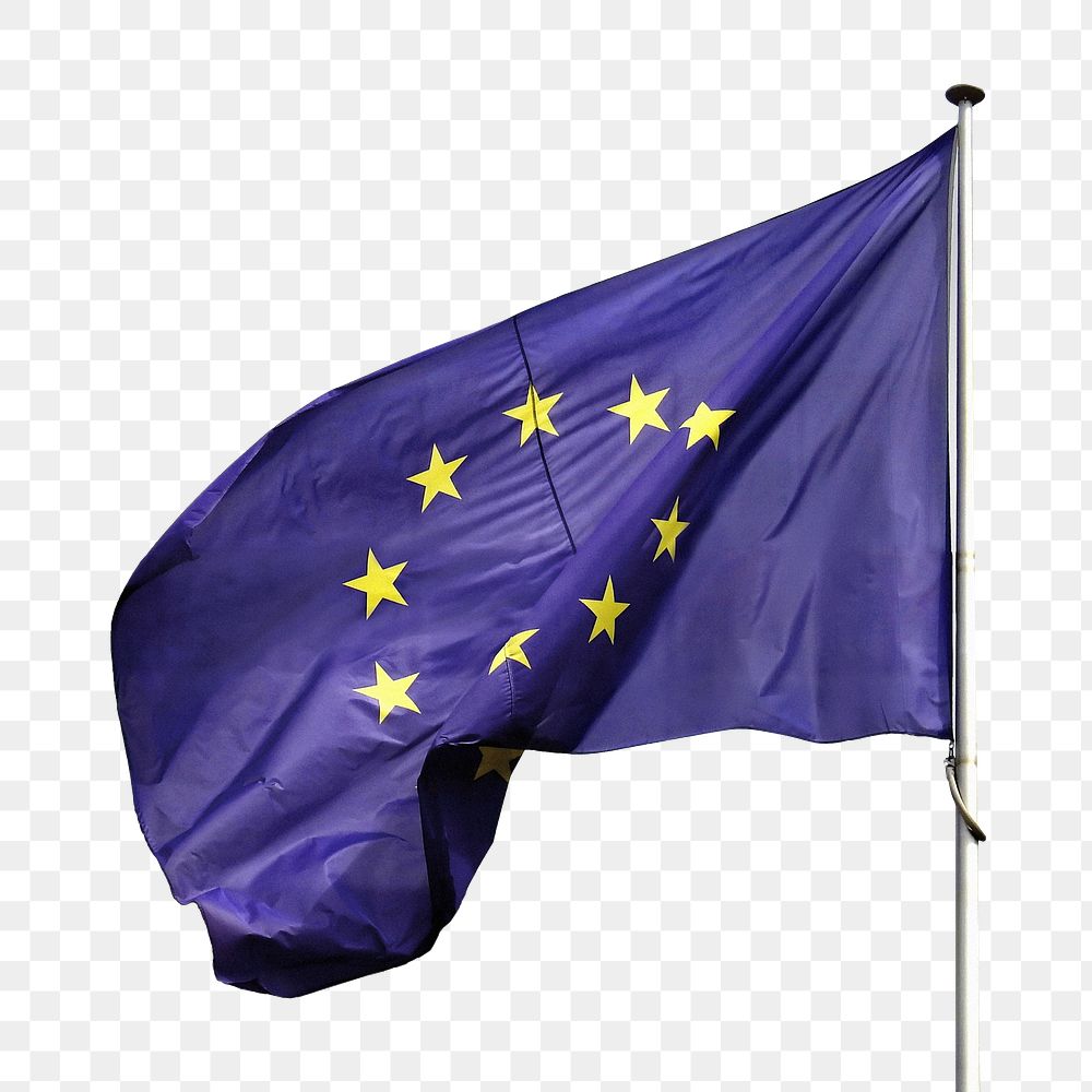 European Union flag png sticker, transparent background
