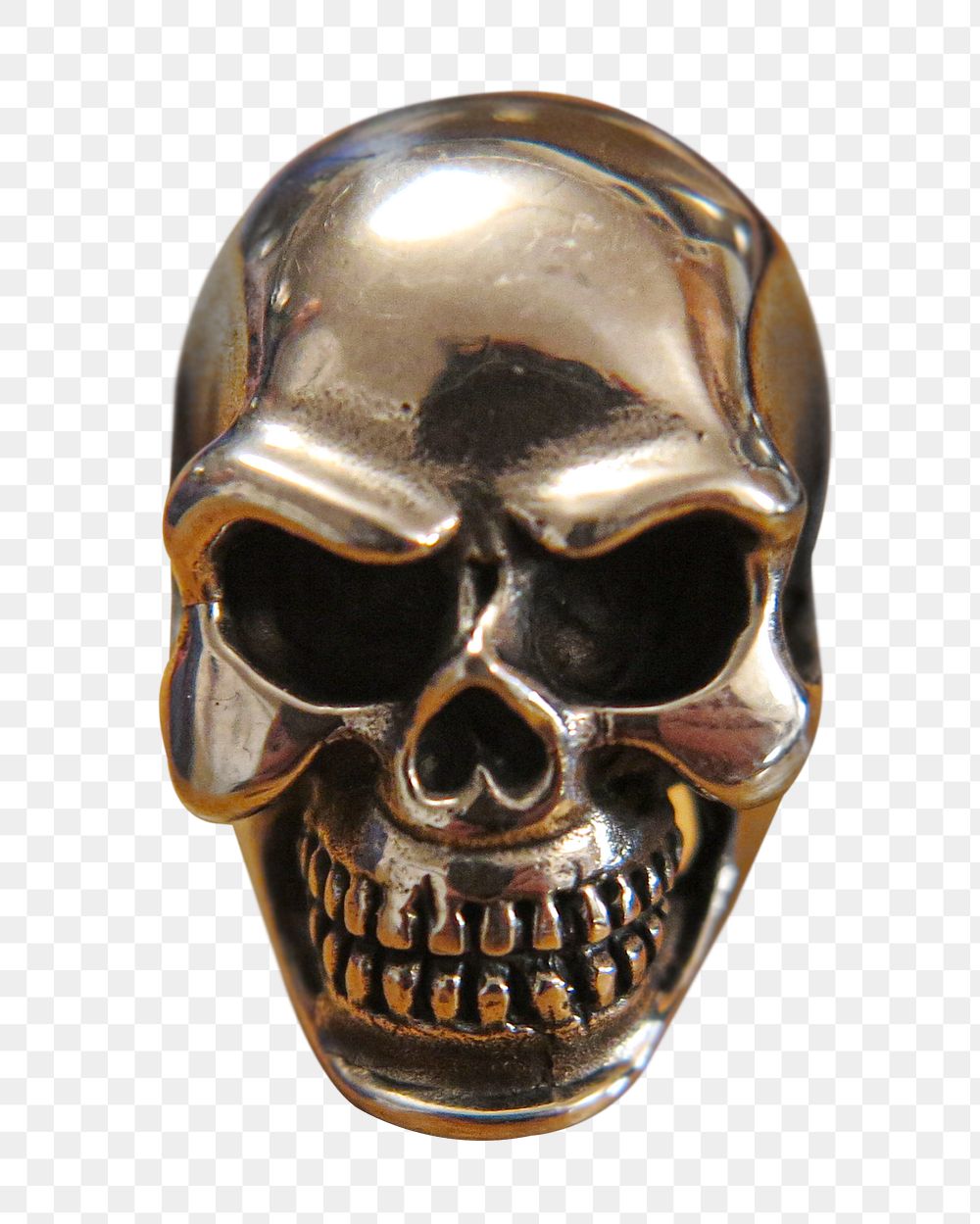 Metal skull png sticker, transparent background