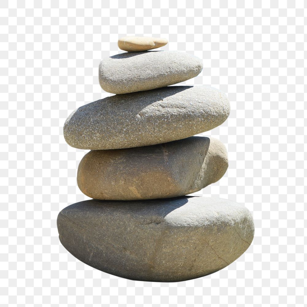 Zen rocks png sticker, transparent background