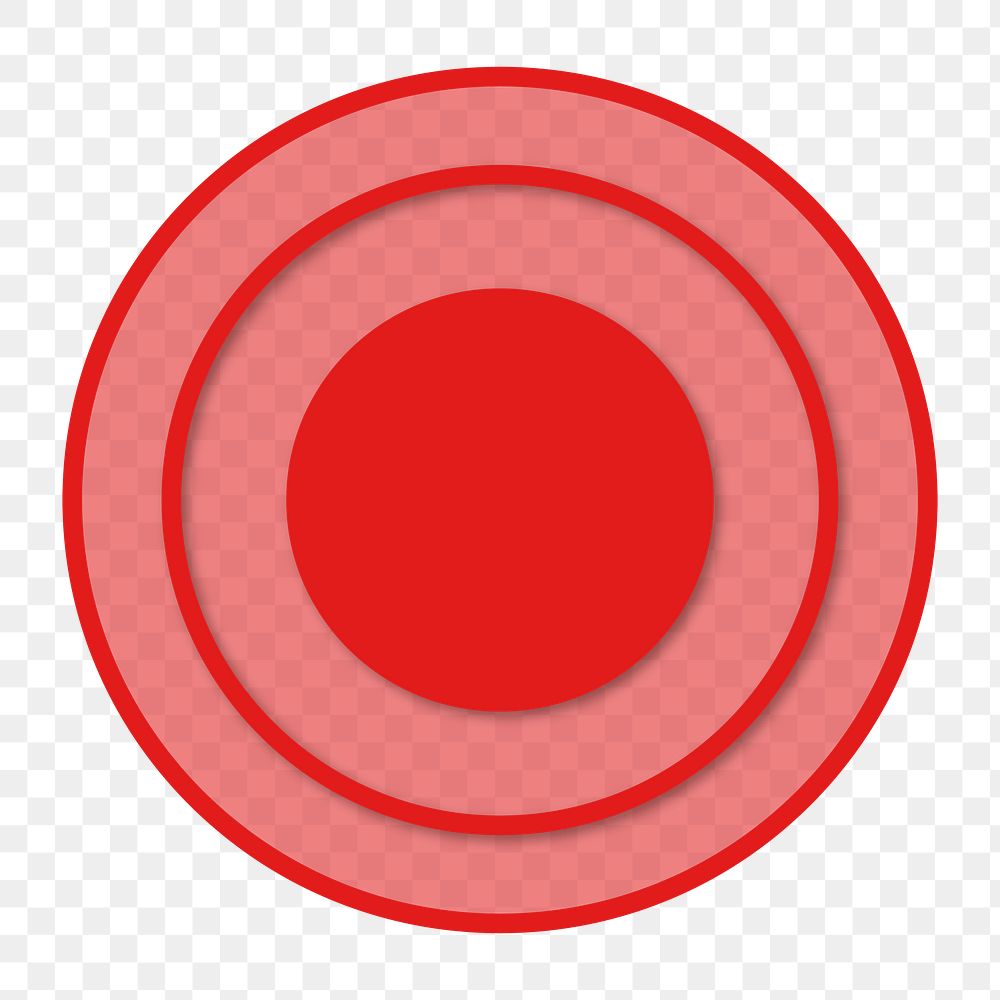 Rod circle shape png sticker, Covid-19 alert graphic, transparent background