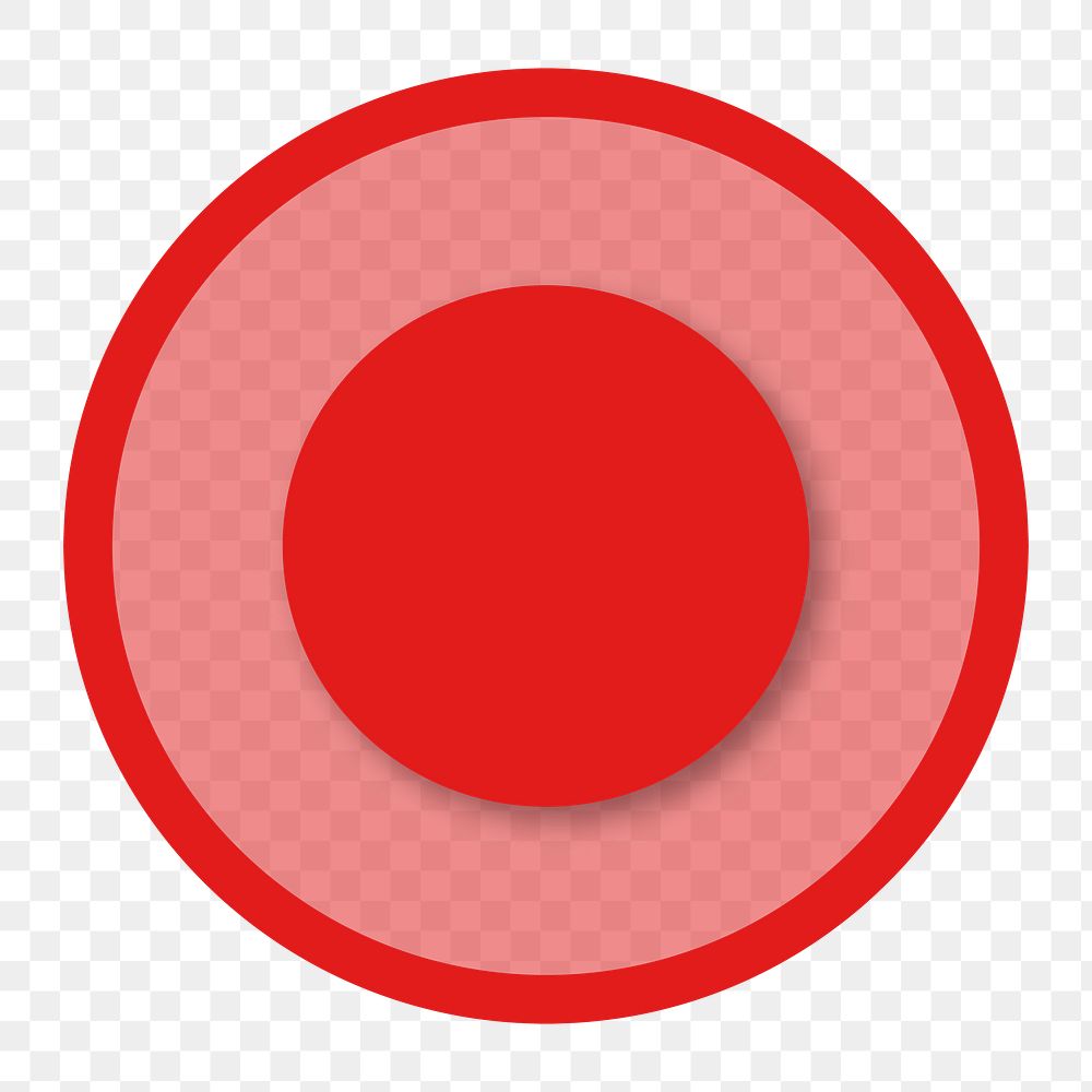 Rod circle shape png sticker, Covid-19 alert graphic, transparent background