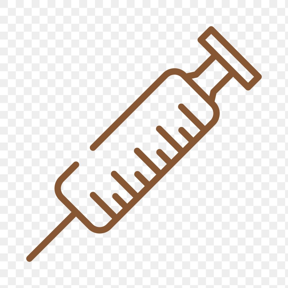 Needle icon png sticker, health graphic, transparent background