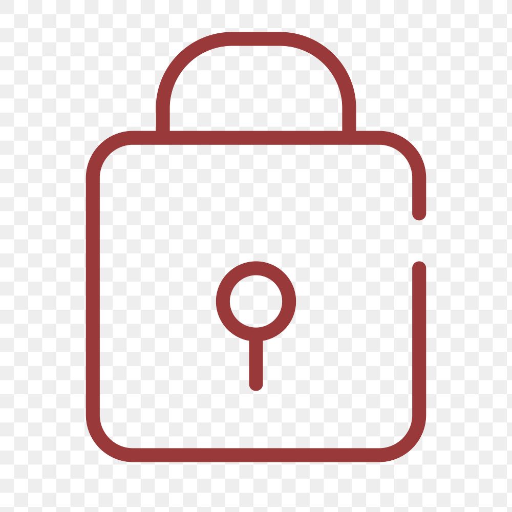 Padlock icon png sticker, security, safety graphic, transparent background