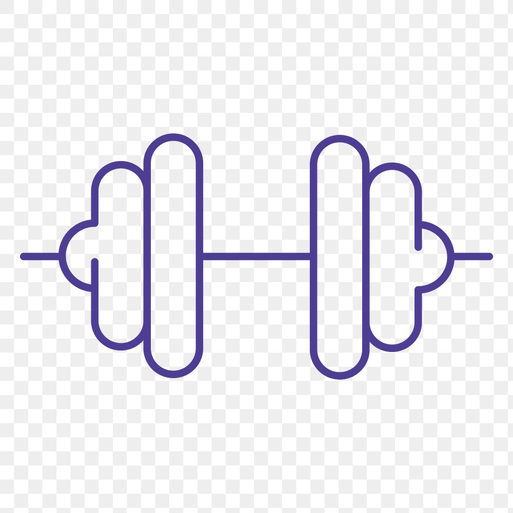 Dumbbell fitness icon png sticker, health graphic, transparent background