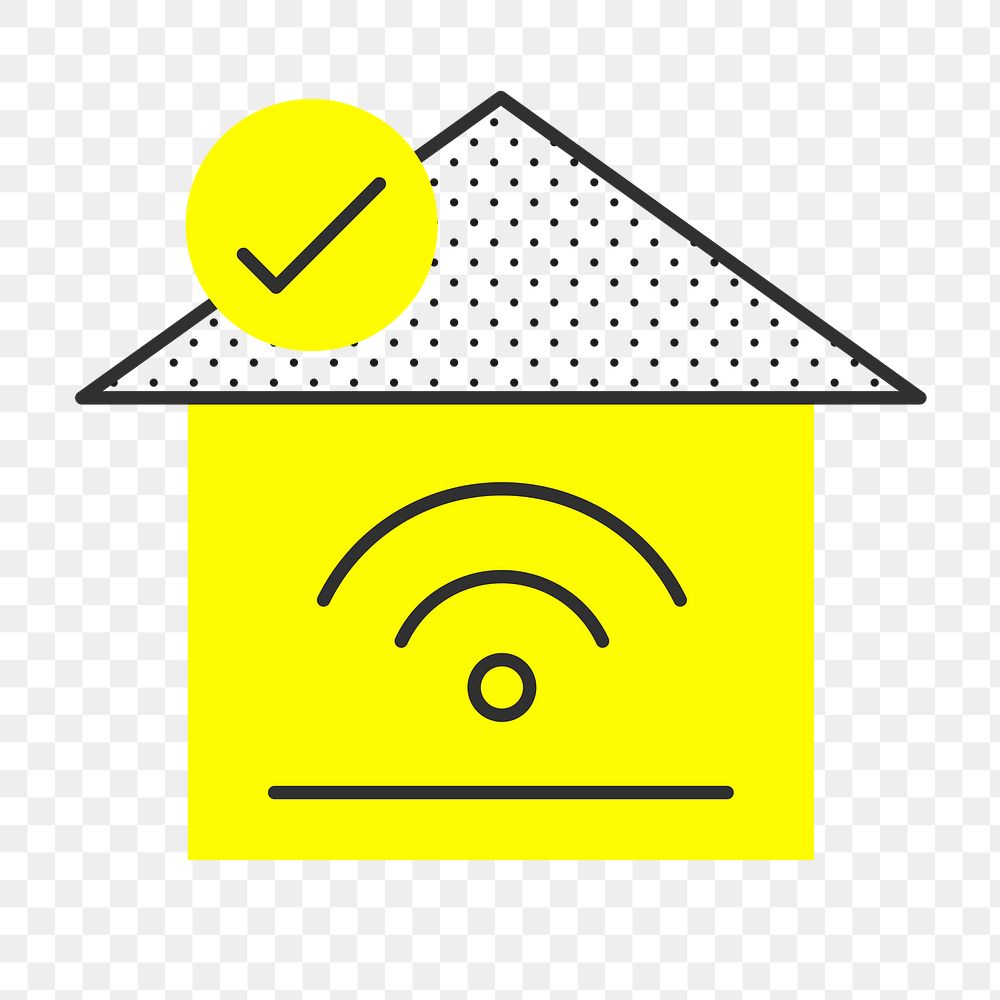 Home wi-fi icon png sticker, internet graphic, transparent background