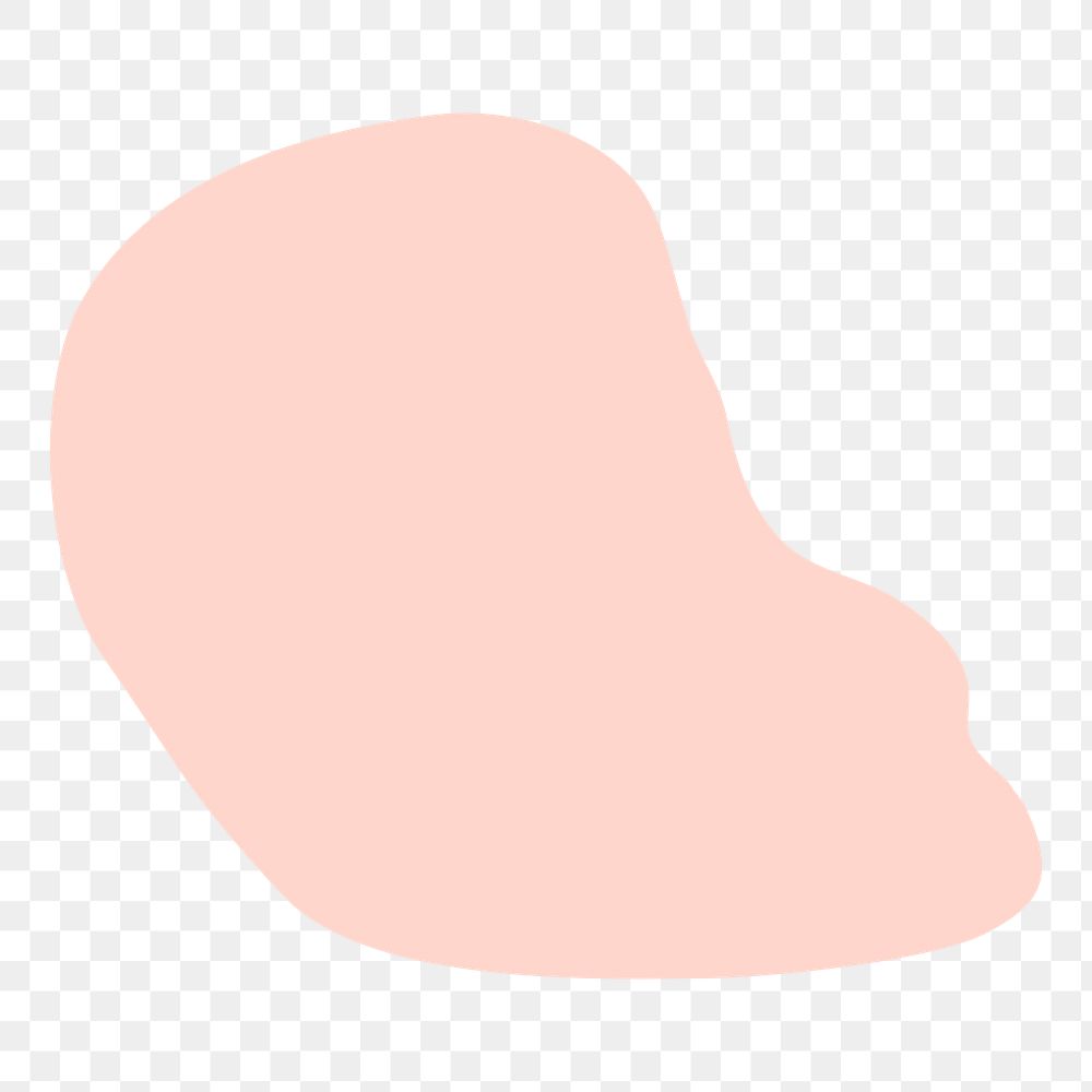 Pink badge png blob shape sticker, transparent background