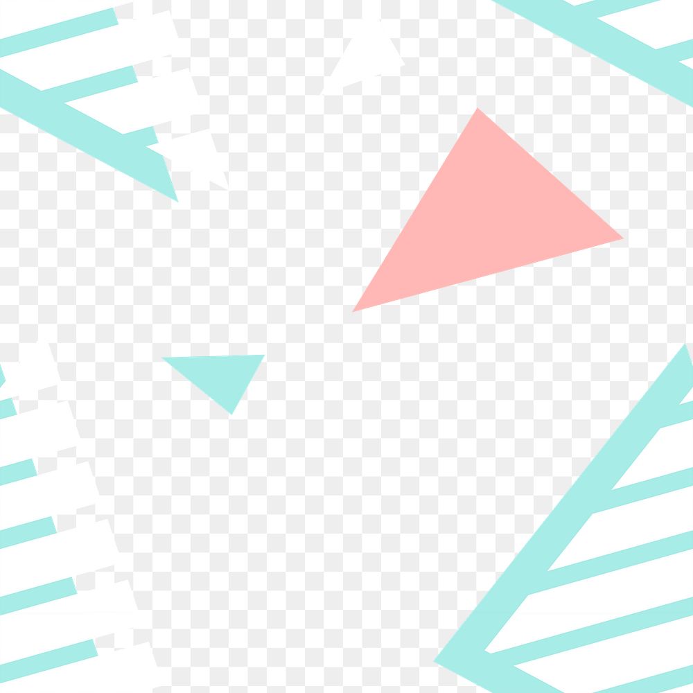 Geometric png memphis pattern, transparent background