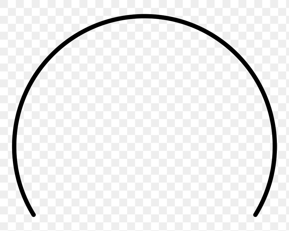 Arch line circle png sticker, transparent background