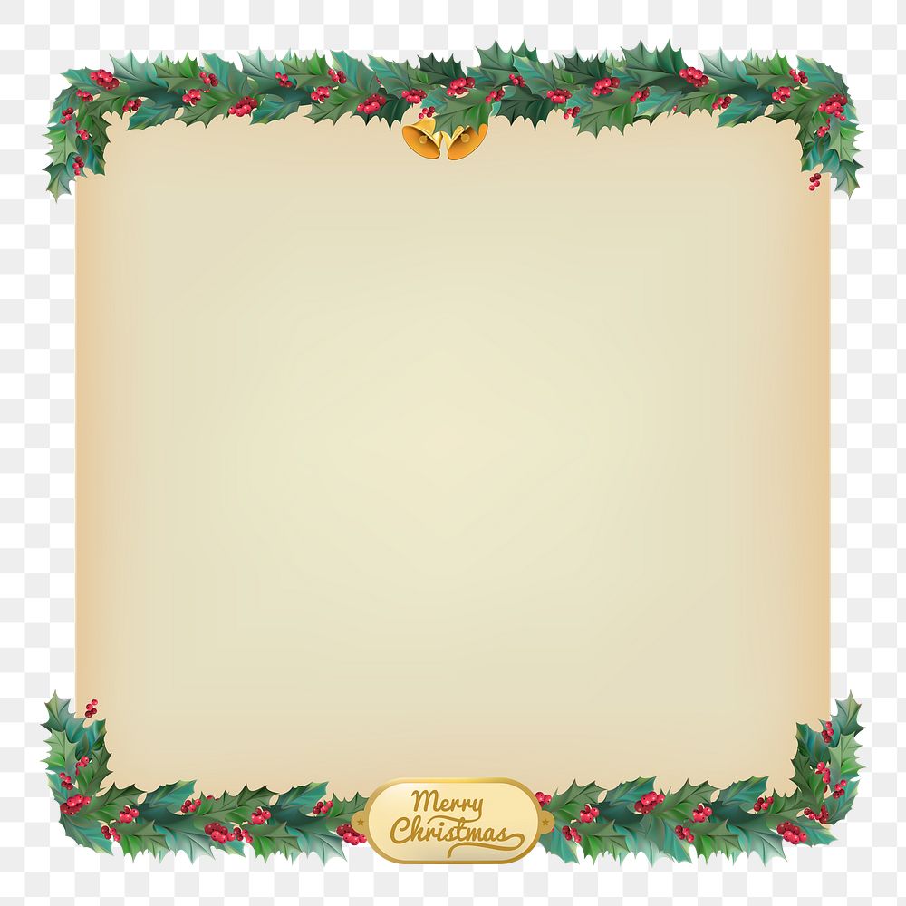 Christmas frame png festive sticker, transparent background