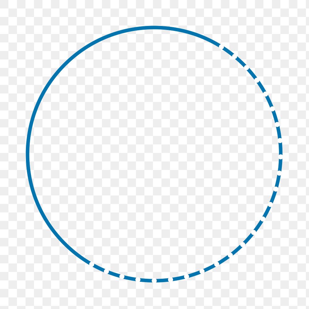 Outline circle png sticker, transparent background