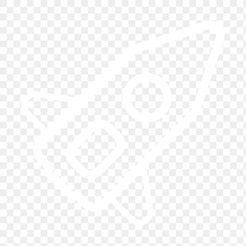 Doodle rocket png sticker, transparent background