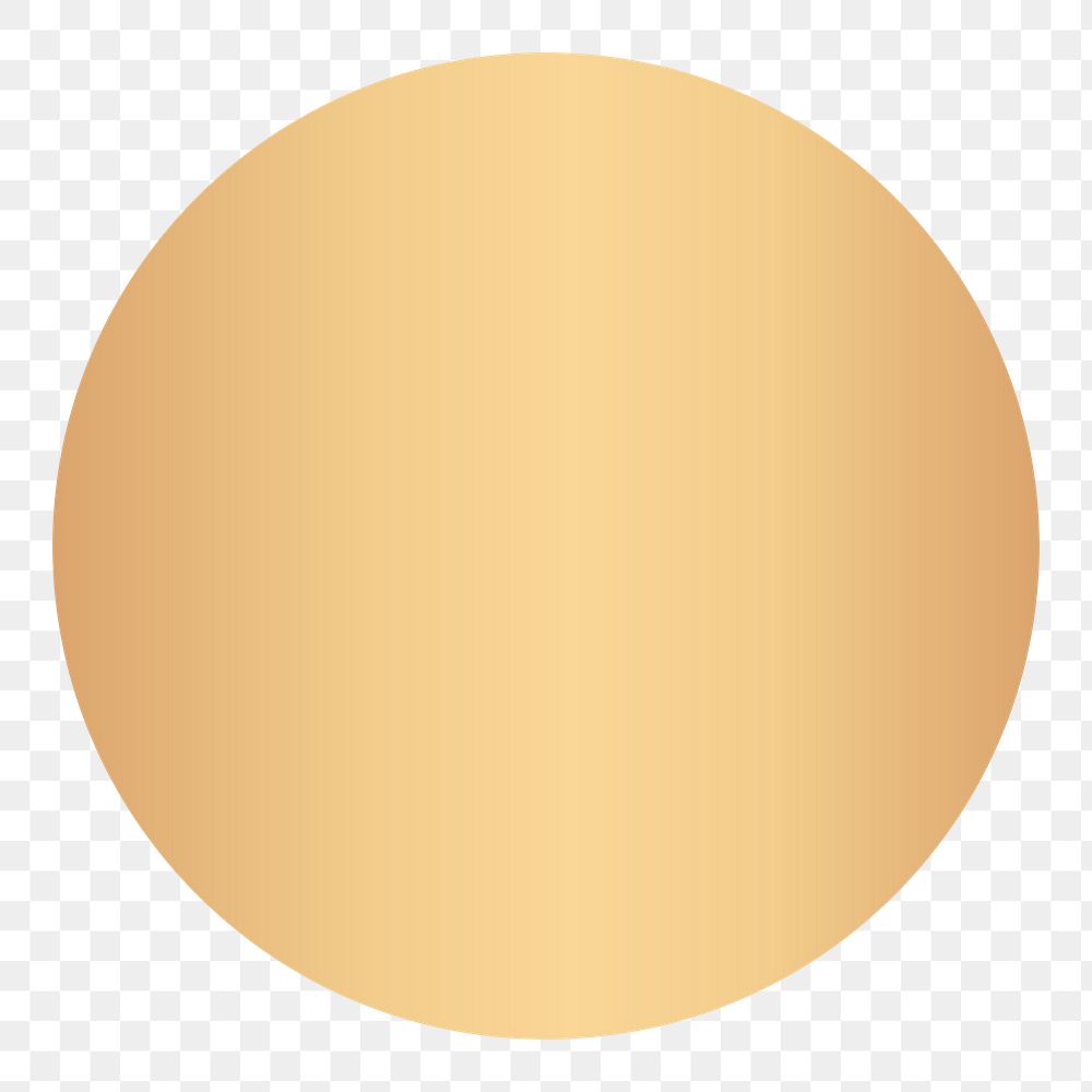 Gold circle png sticker, transparent background