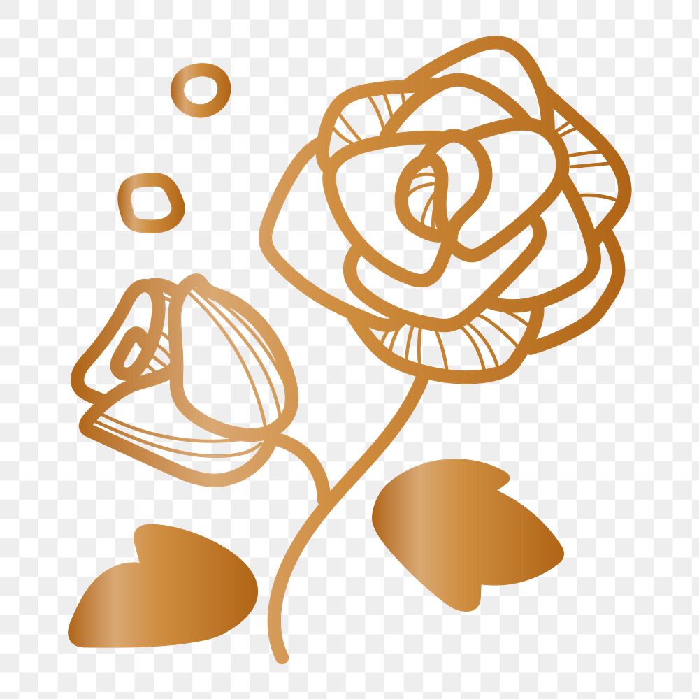 Rose flower png doodle sticker, transparent background
