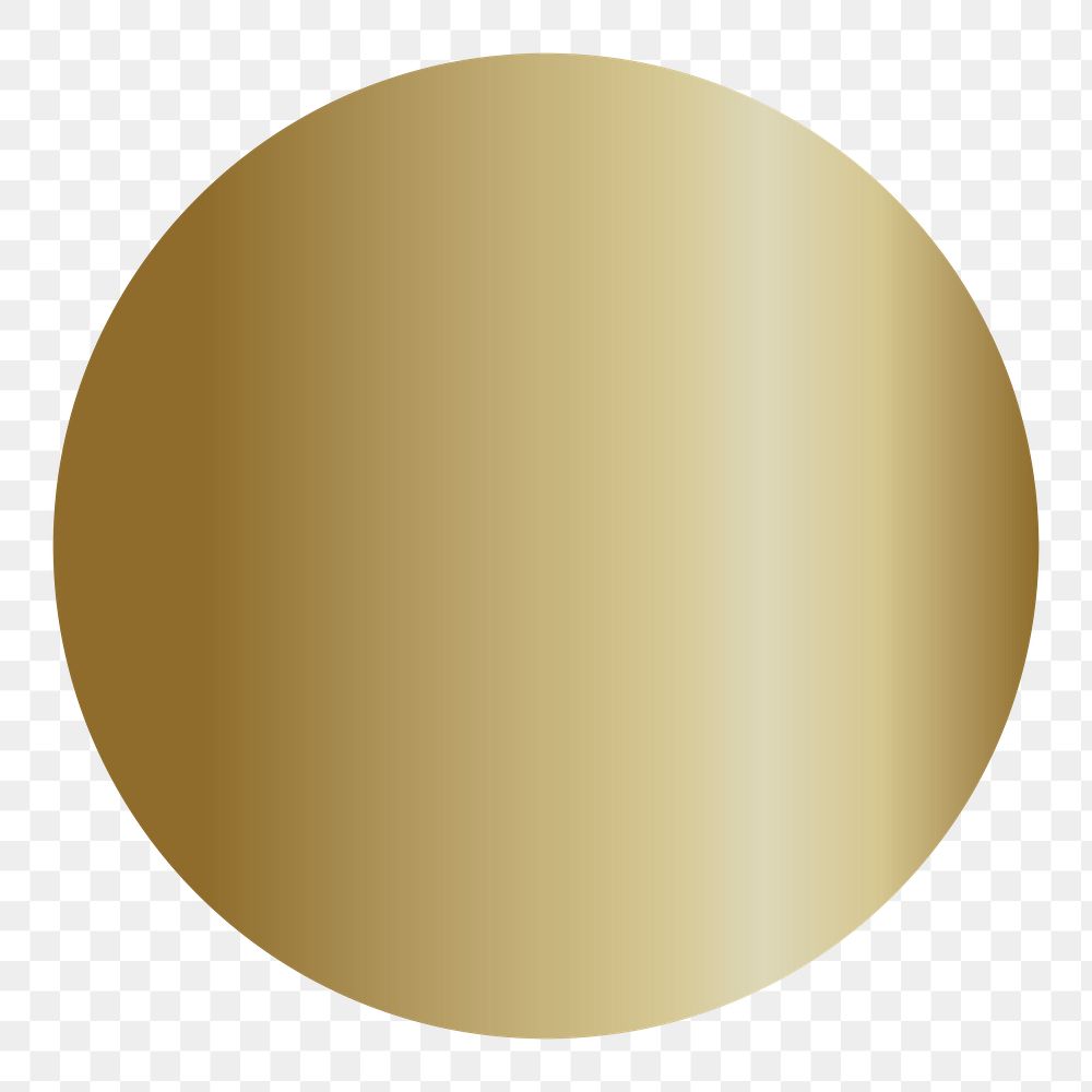 Gold circle png sticker, transparent background