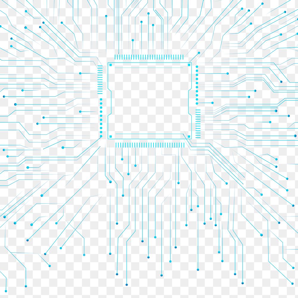 Circuit board png technology sticker, transparent background