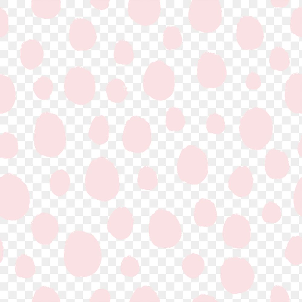 Png pink polka dot pattern, transparent background