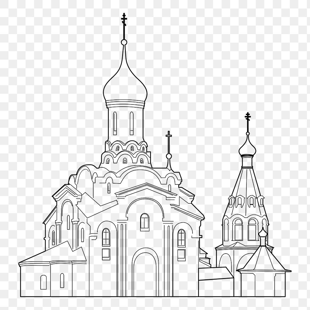 Orthodox church png  illustration, transparent background. Free public domain CC0 image.