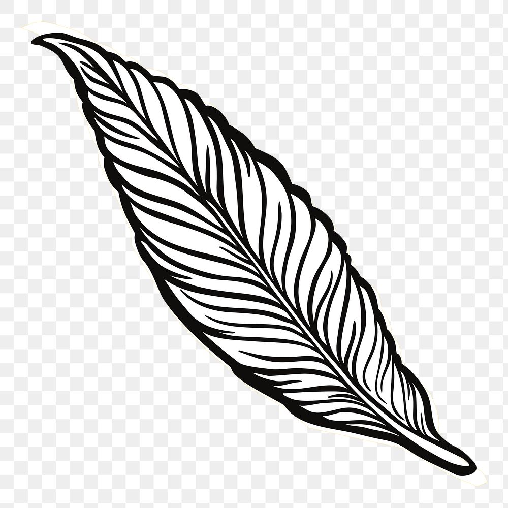 Leaf png sticker, transparent background. Free public domain CC0 image.