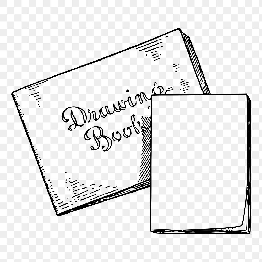 Drawing book png  illustration, transparent background. Free public domain CC0 image.