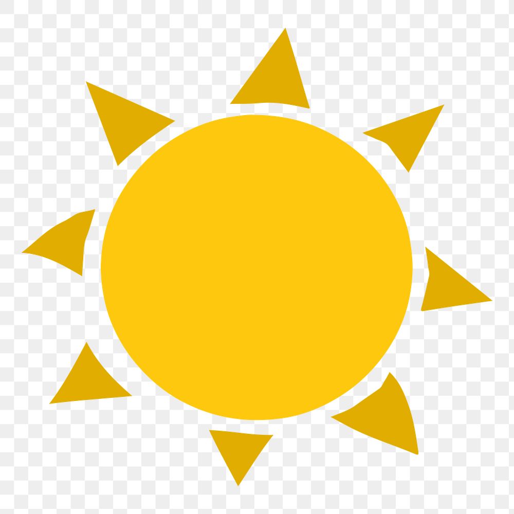 Sun png sticker, transparent background. Free public domain CC0 image.