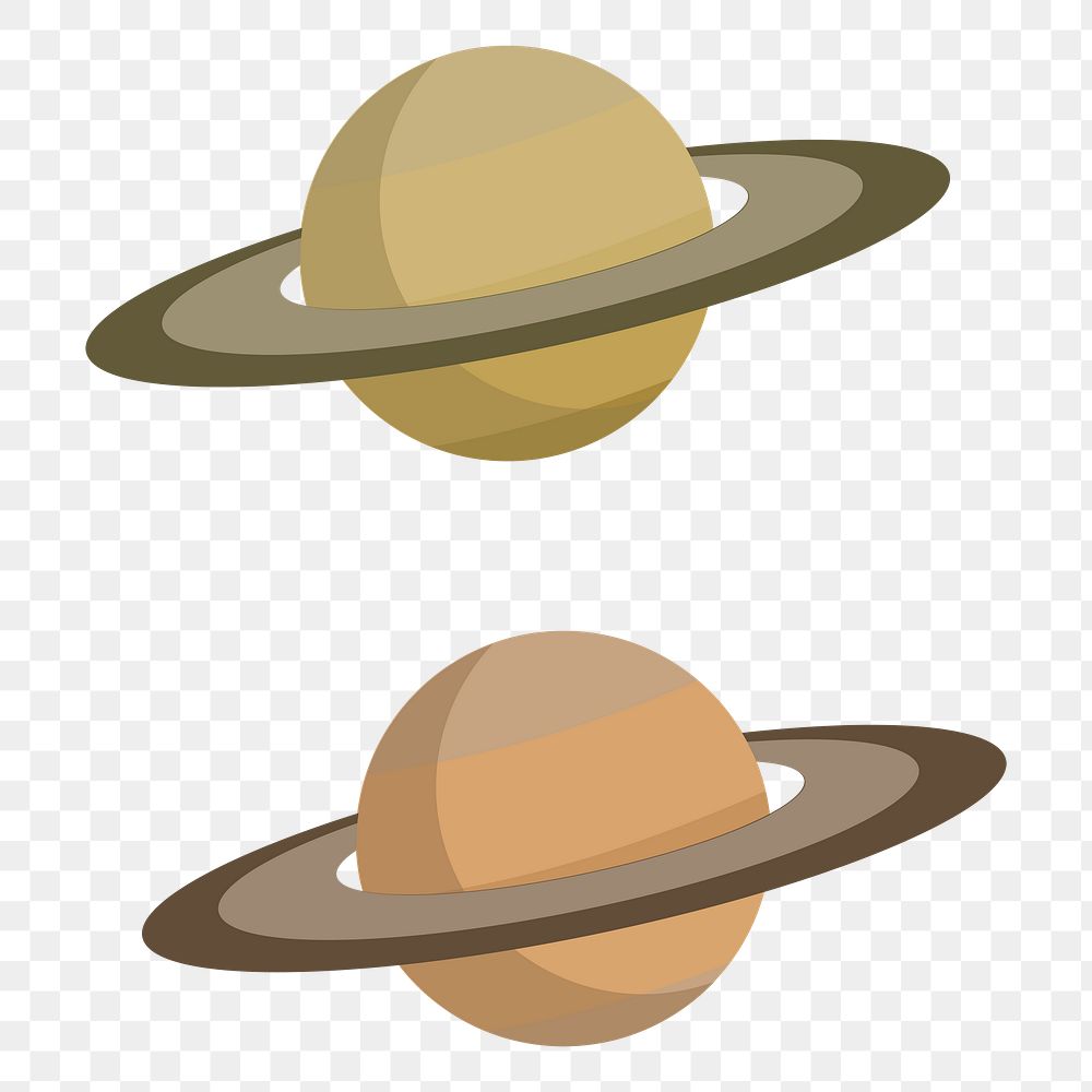 Saturn png sticker, transparent background. Free public domain CC0 image.
