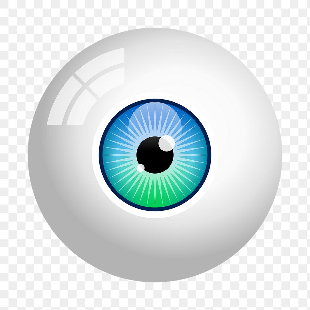 Eyeball png sticker, transparent background. Free public domain CC0 image.