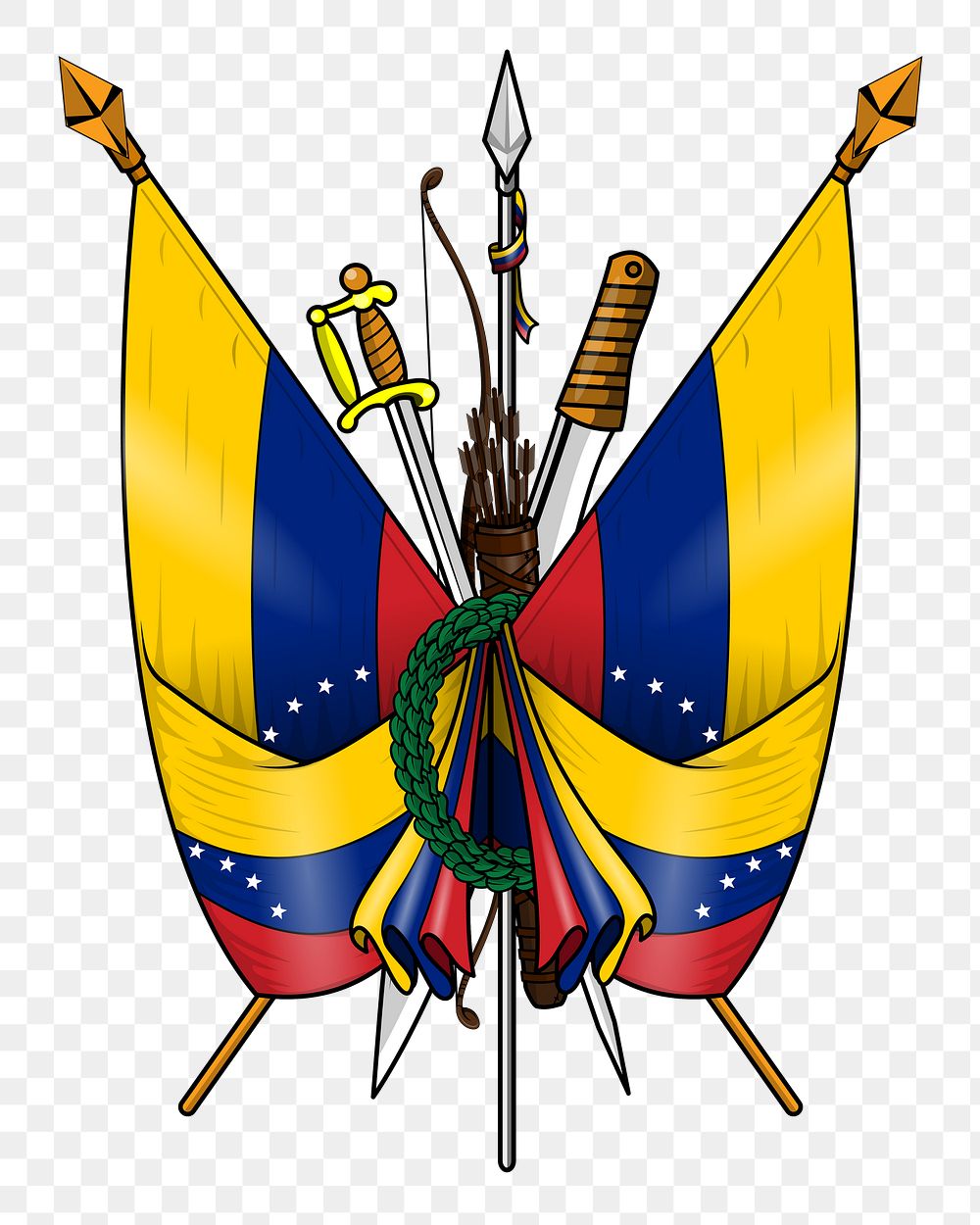 Venezuela crest png illustration, transparent background. Free public domain CC0 image.