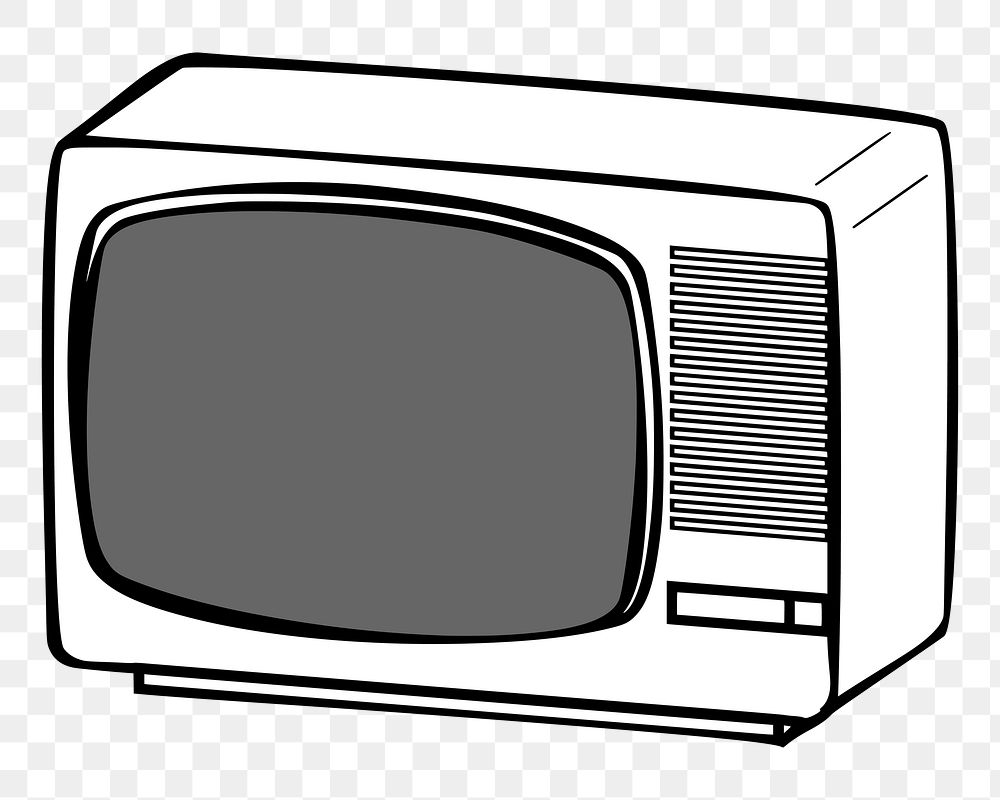 Vintage tv png illustration, transparent background. Free public domain CC0 image.