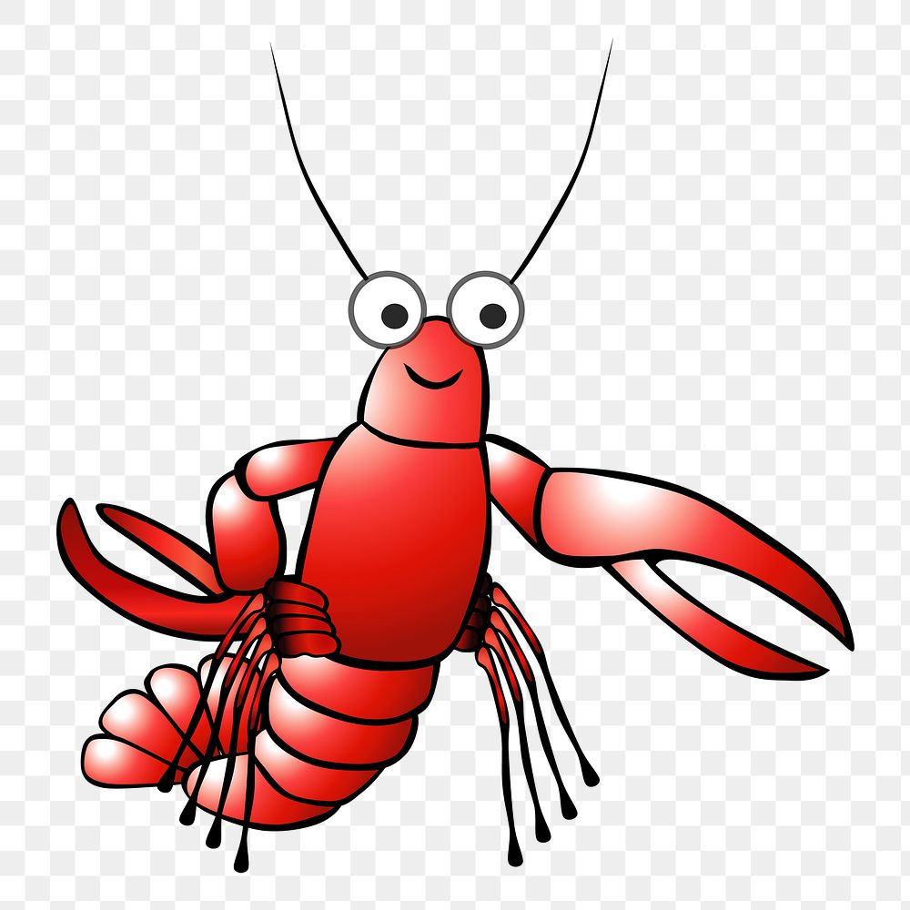 Red lobster png illustration, transparent background. Free public domain CC0 image.