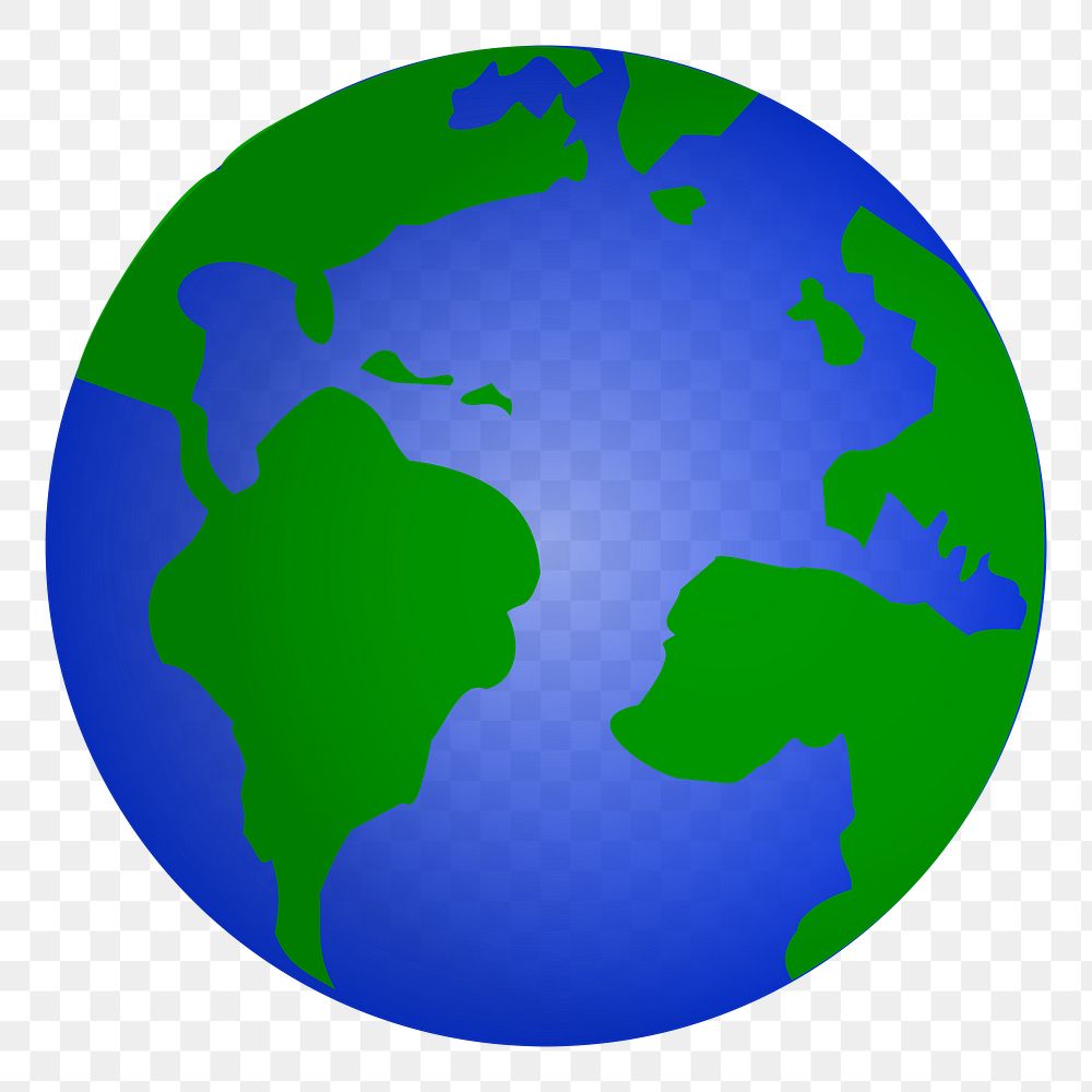 Planet earth png illustration, transparent background. Free public domain CC0 image.