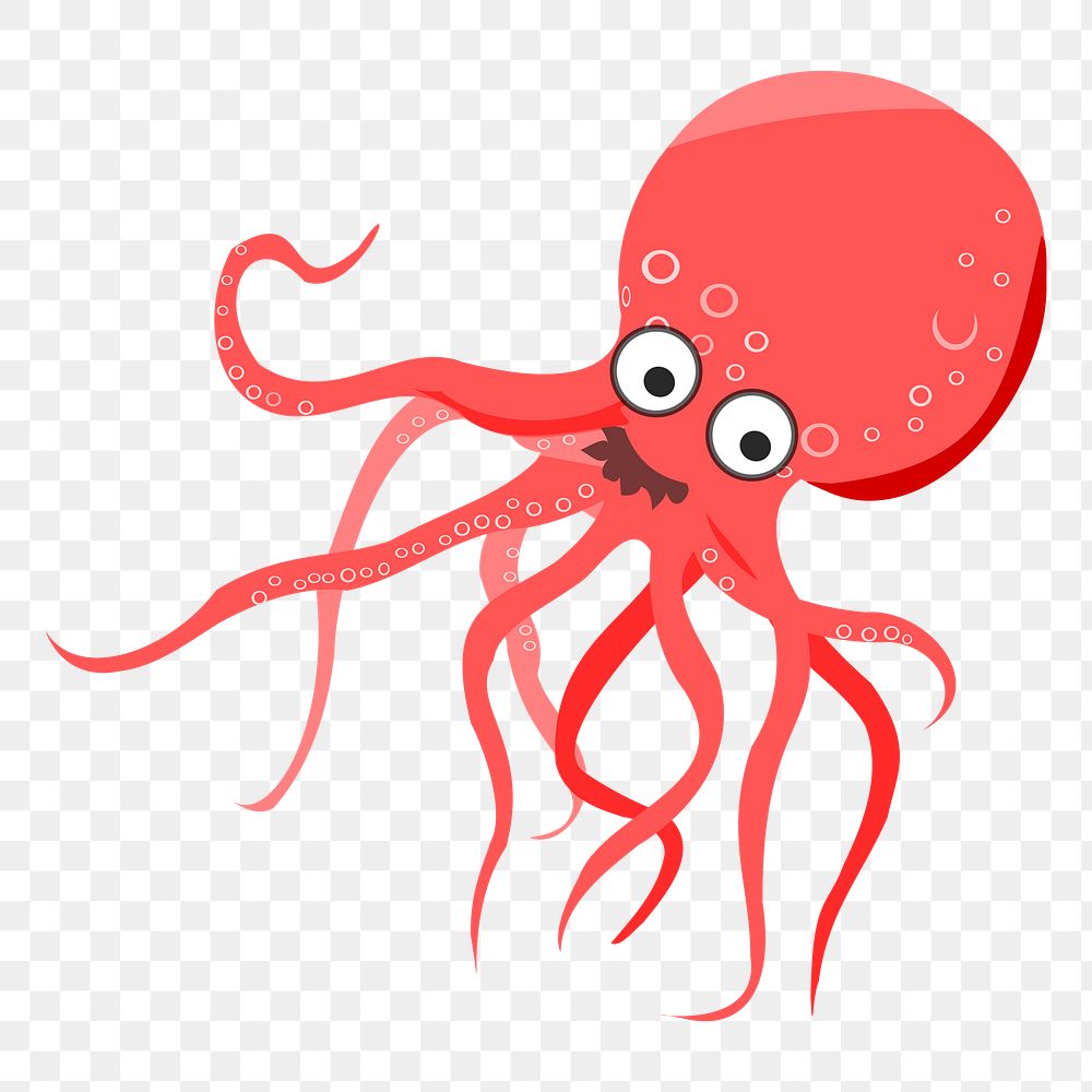 Octopus png sticker, transparent background. Free public domain CC0 image.