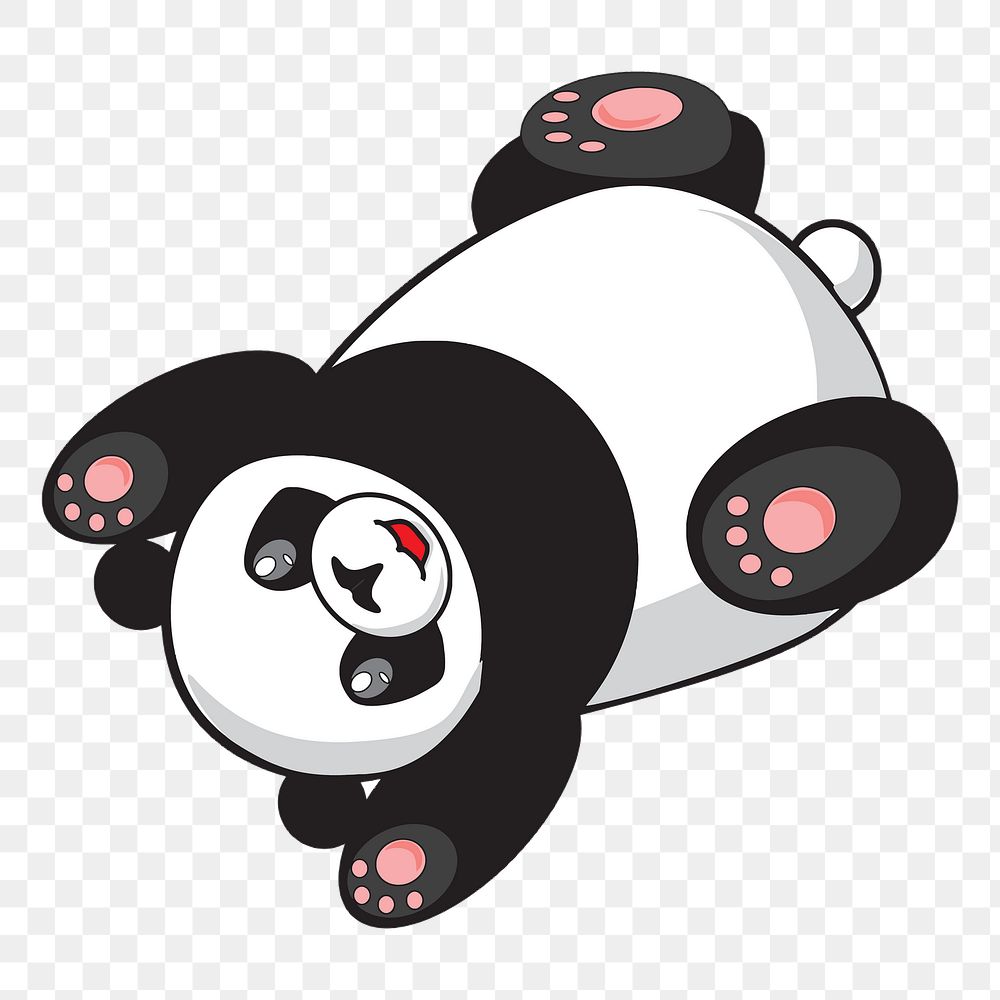 Panda png sticker, transparent background. Free public domain CC0 image.