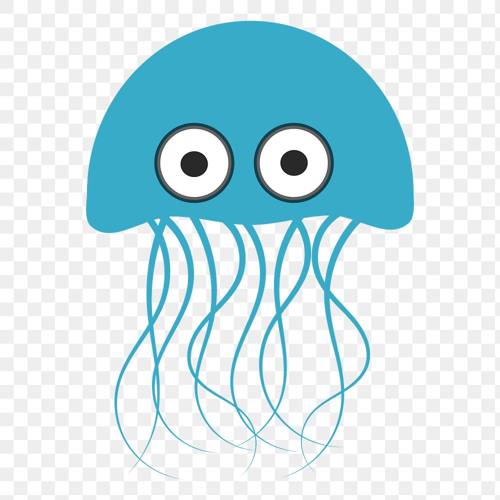 Jellyfish png sticker, transparent background. Free public domain CC0 image.