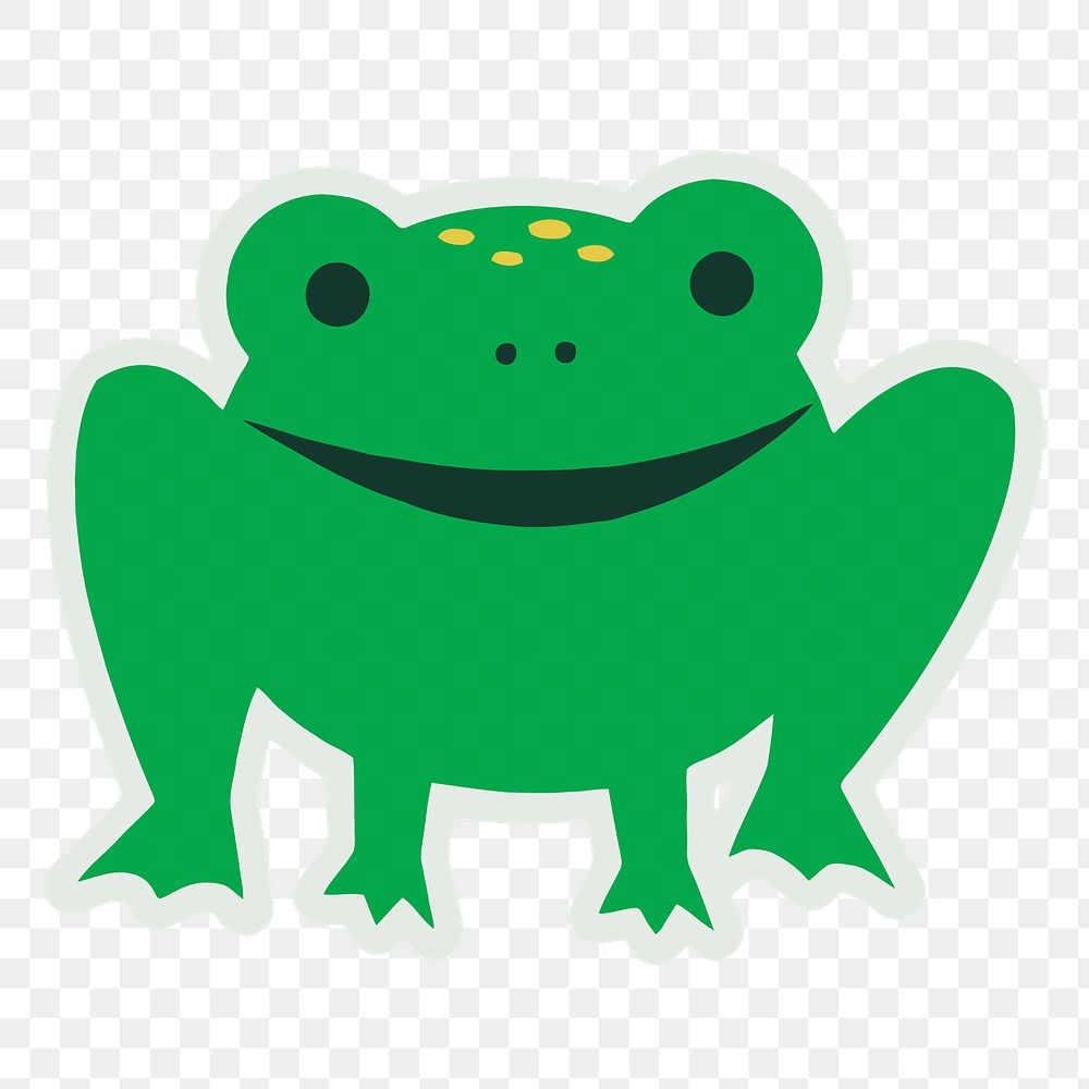 Frog png sticker, transparent background. Free public domain CC0 image.