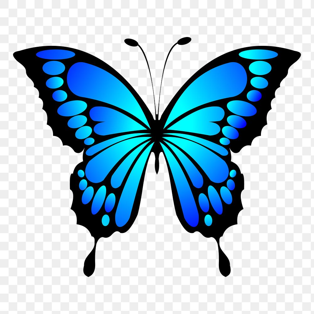 Butterfly png sticker, transparent background. Free public domain CC0 image.