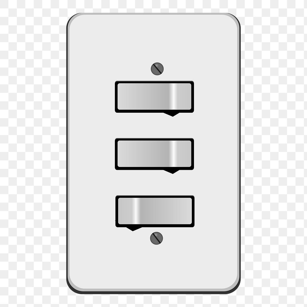 Light switch png illustration, transparent background. Free public domain CC0 image.