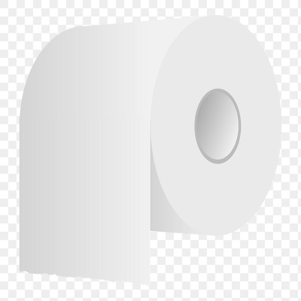 PNG Toilet paper clipart, transparent background. Free public domain CC0 image.