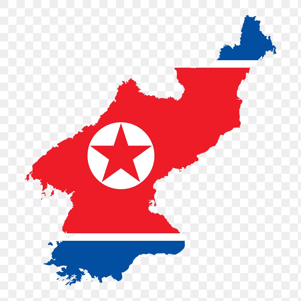 Png flag North Korea clipart, transparent background. Free public domain CC0 image.