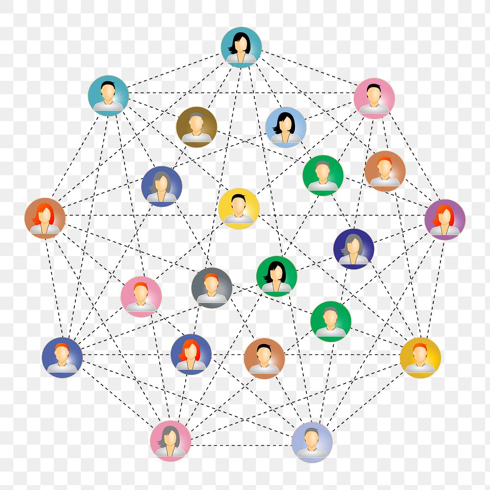 Networking png illustration, transparent background. Free public domain CC0 image.