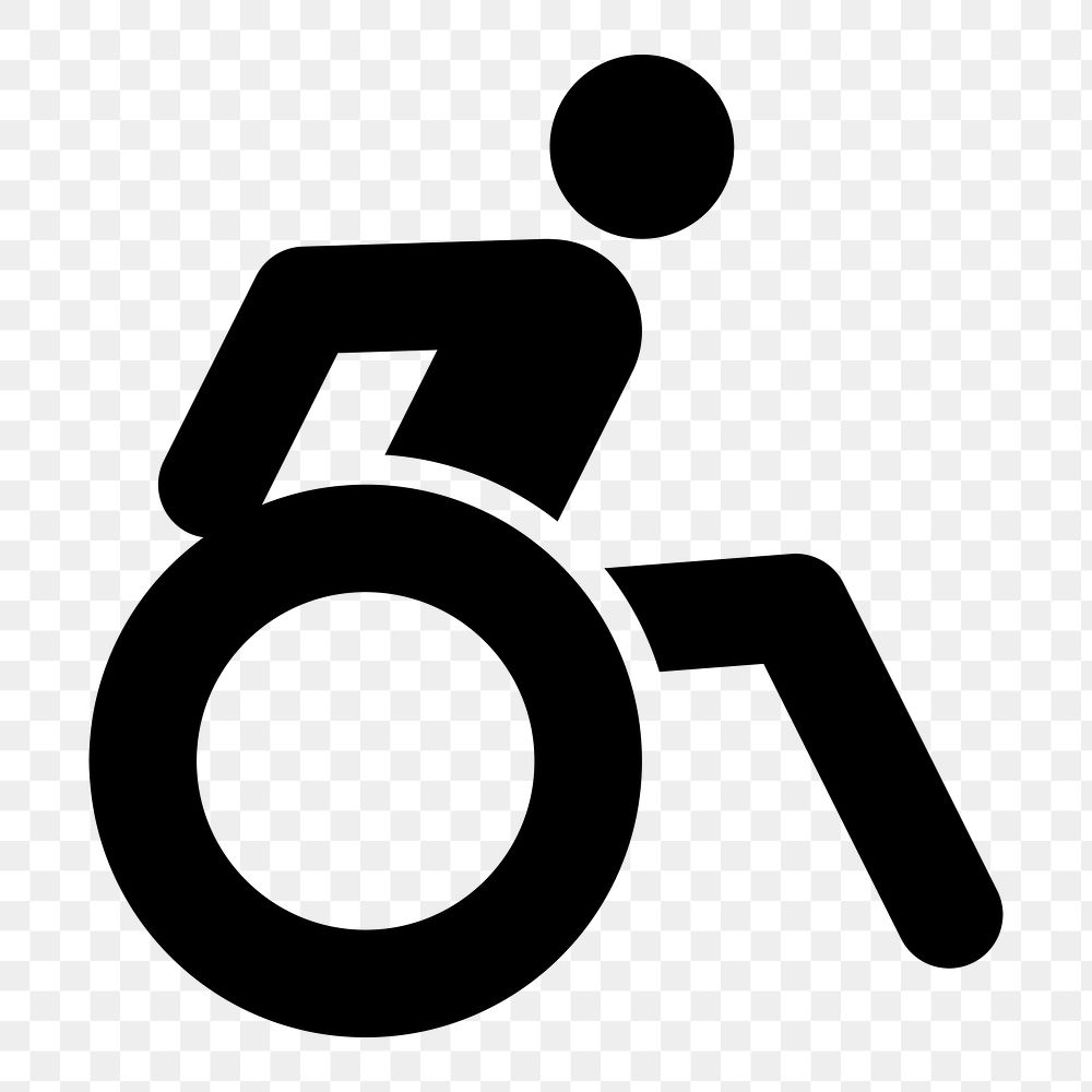 PNG disabled accessibility sign clipart, transparent background. Free public domain CC0 image.