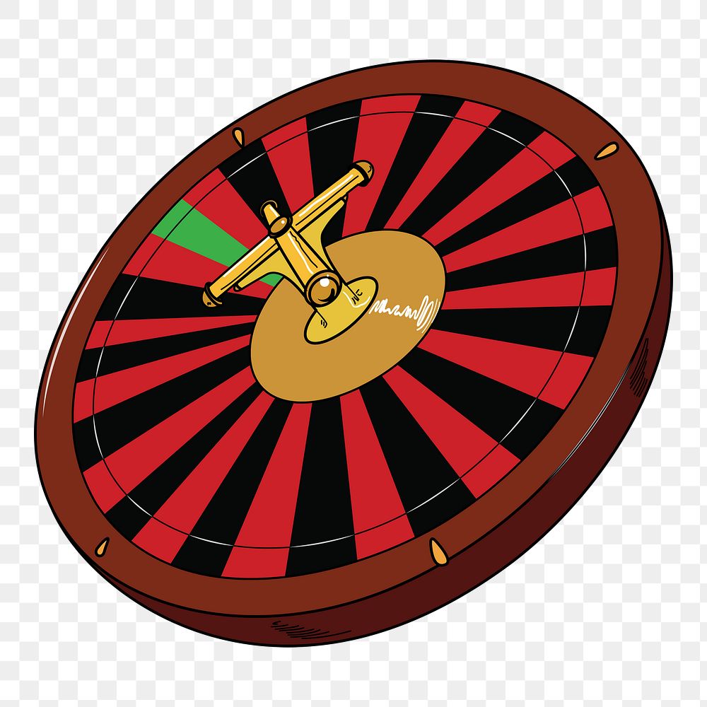 PNG Roulette wheel clipart, transparent background. Free public domain CC0 image.
