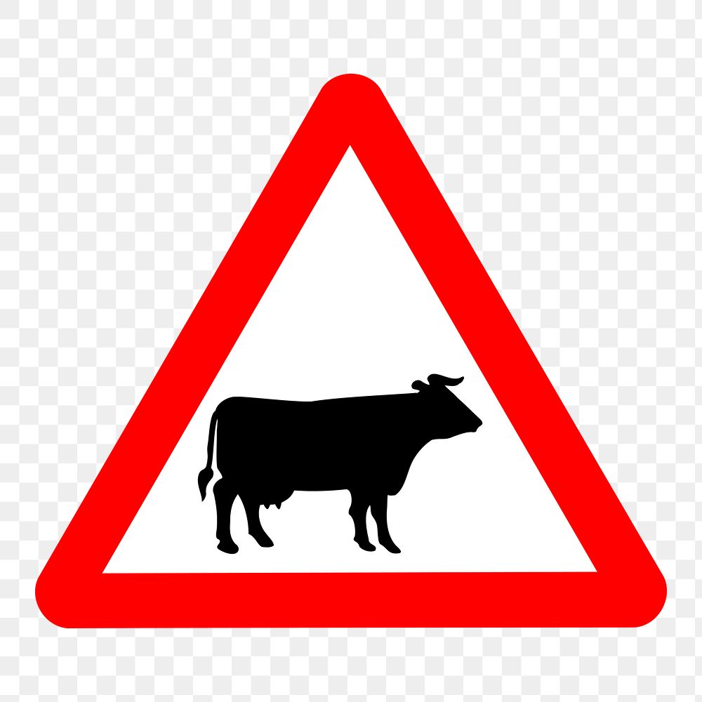 PNG Cattle sign  clipart, transparent background. Free public domain CC0 image.