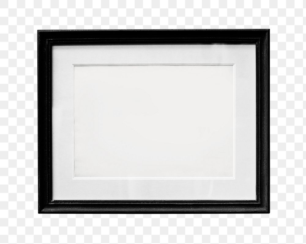 Black frame png sticker, transparent background