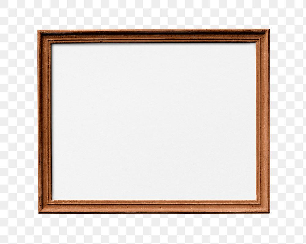 Wooden frame png sticker, transparent background