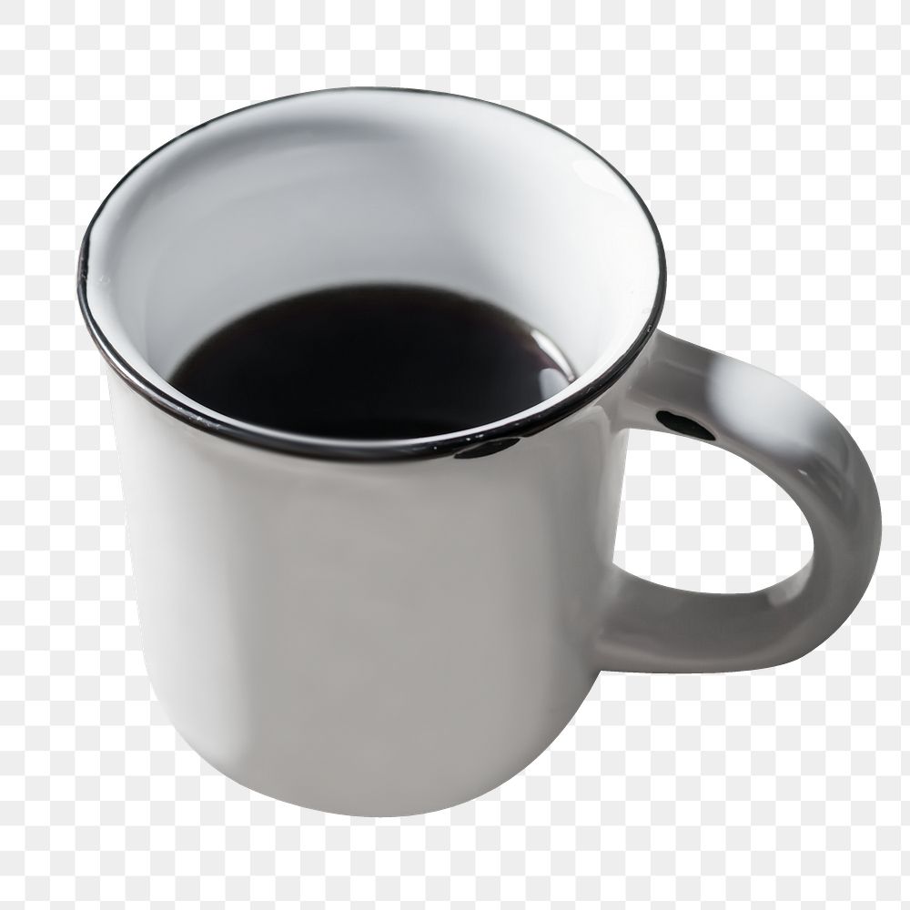 Black coffee png sticker, transparent background