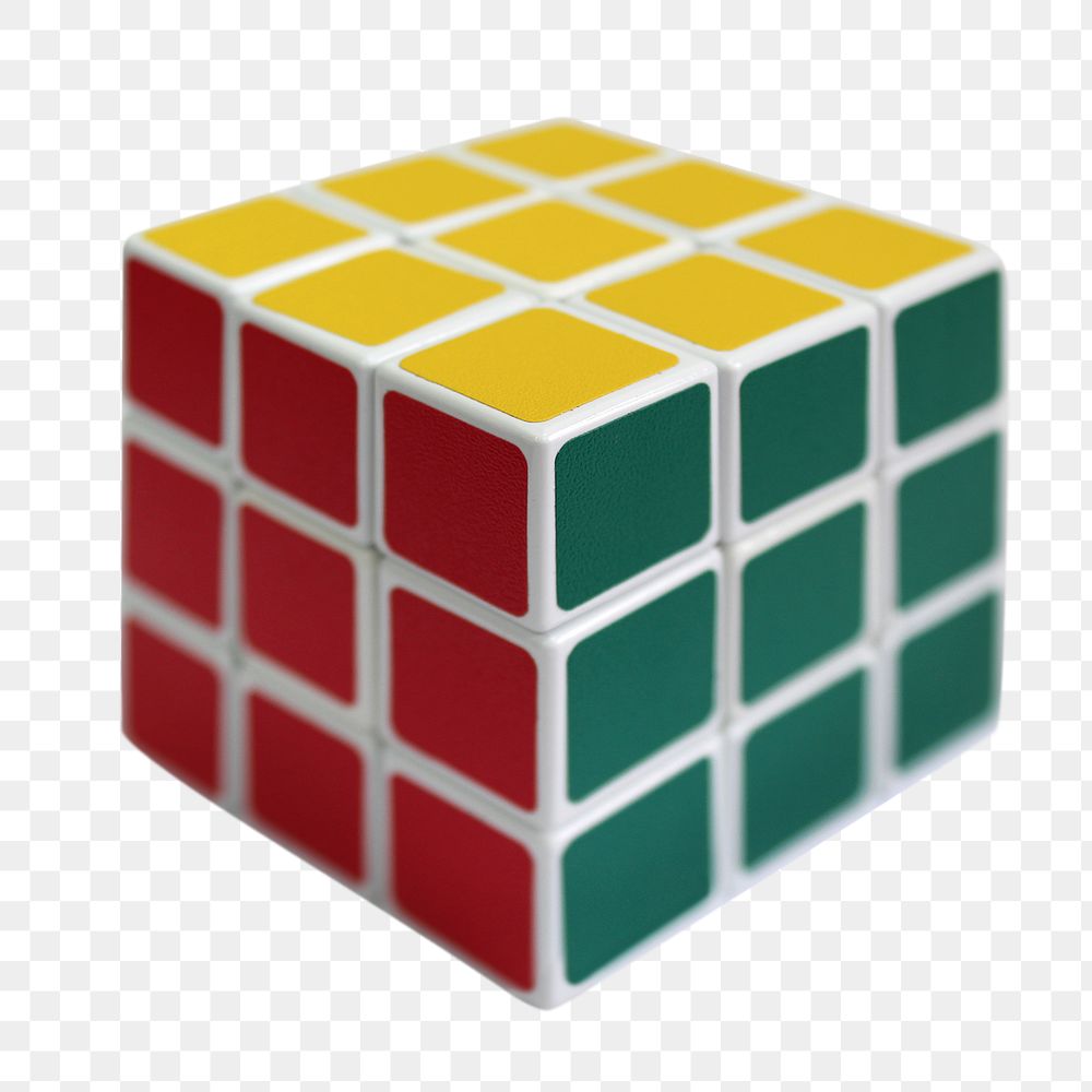 Puzzle cube png sticker, transparent background